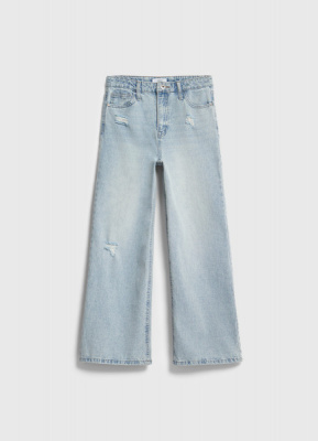 Джинсы Wide leg для девочек, Голубой