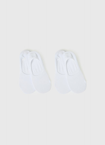 Носки-подследники из хлопка, 2 пары, Белый