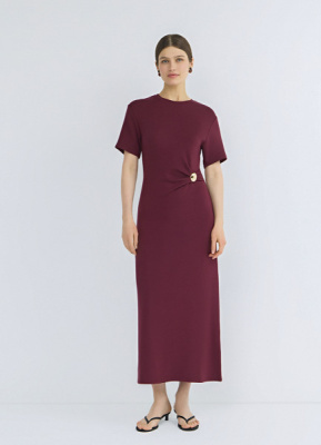 Платье-футболка с декором, Фиолетовый