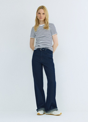 Футболка в рубчик, Синий