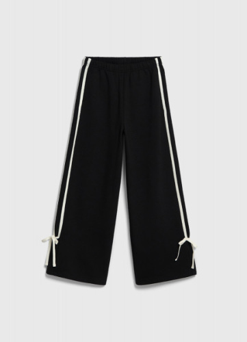 Брюки с лампасами для девочек, Черный