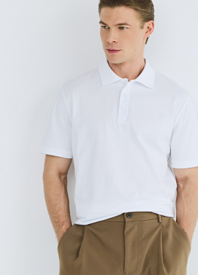 Поло из хлопка, Белый