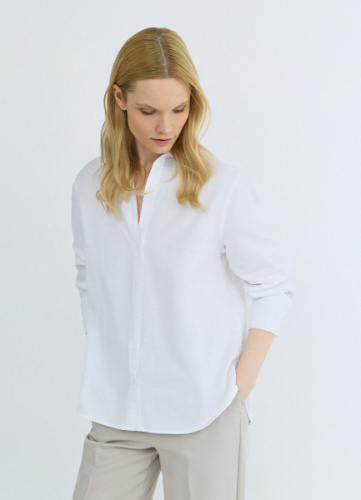 Рубашка из хлопка, Белый