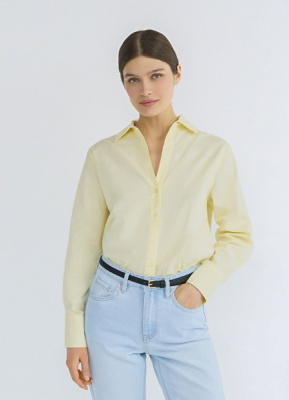 Рубашка из хлопка, Желтый