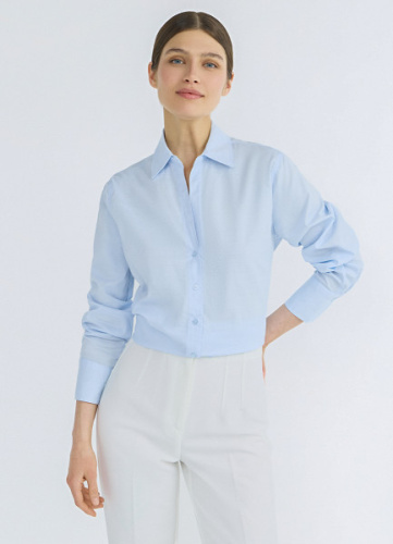 Рубашка из хлопка, Голубой