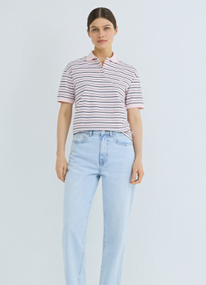 Джинсы Mom с высокой посадкой, Голубой