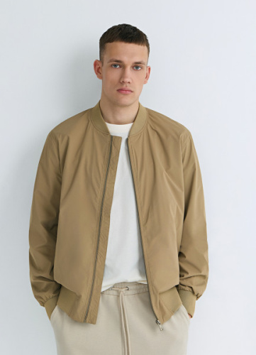 Бомбер на молнии, Бежевый