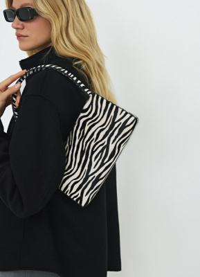 Сумка из натуральной кожи с ворсом, Мультицвет