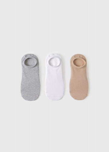 Носки для девочек, 3 шт., Серый