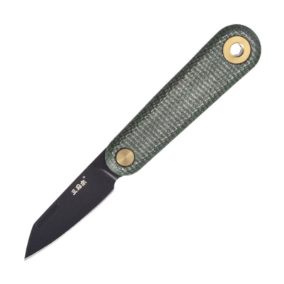 Складной нож Sanrenmu 325S-MG, сталь 12C27, рукоять микарта, зелёный