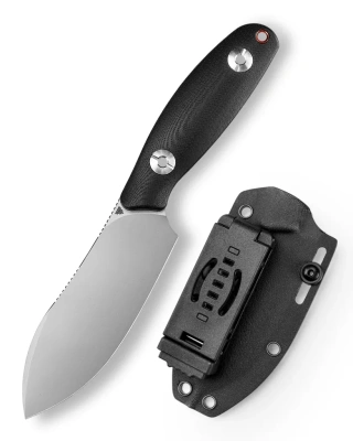 Походный нож Trivisa Aubergine-BG, сталь 14C28N, рукоять G10, черный