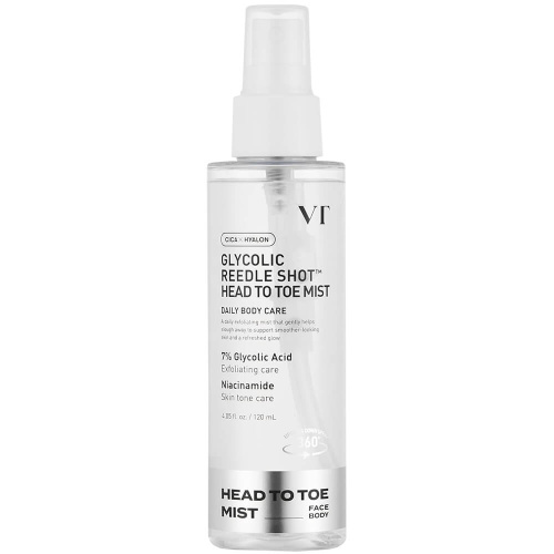 Мист для лица и тела с гликолевой кислотой VT Cosmetics Glycolic Reedle Shot Head To Toe Mist
