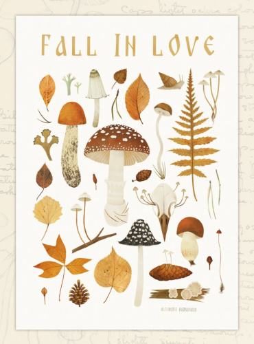 Открытка Дворникова А. "Fall in Love" светлая