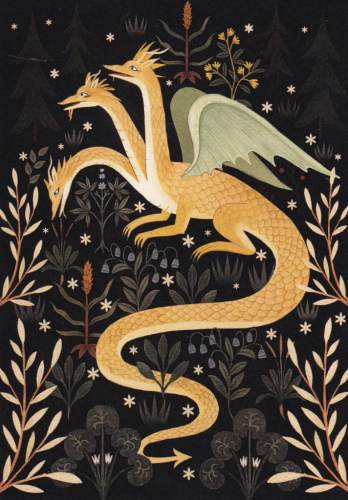 Открытка Дворникова А. "Горыныч" (черный)