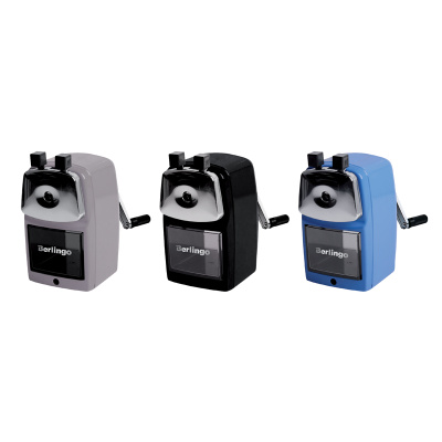 Точилка механическая Berlingo цвет ассорти, металлический корпус