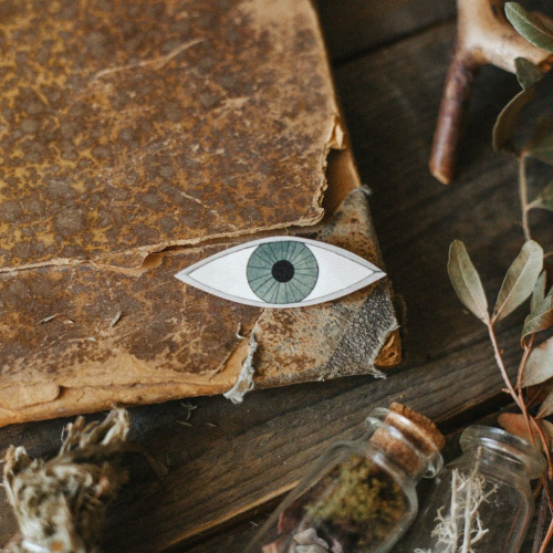 Деревянная брошка Дворникова А. "Глаз"