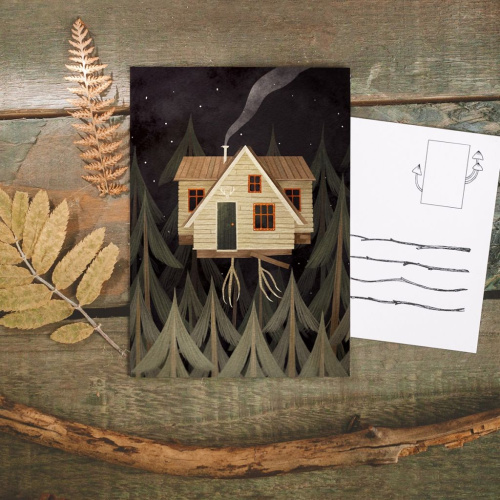 Открытка Дворникова А. "Летающий дом"