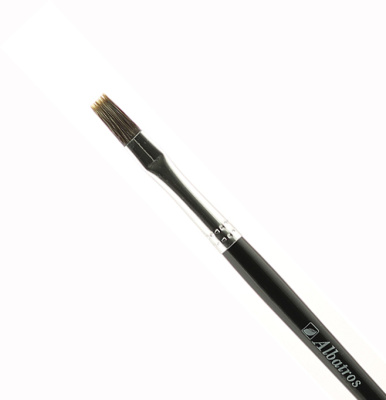 Кисть горный колонок №6 плоская Альбатрос, короткая ручка