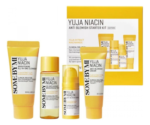 Набор для лица Yuja Niacin 30 Days Brightening Starter (очищающее средство 30мл + тонер 30мл + сыворотка 10мл + крем 20мл)
