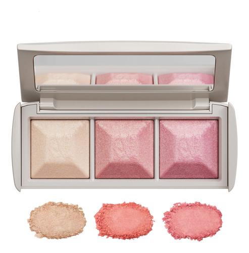 Палетка запеченных продуктов для макияжа лица 9г: Палетка 04 (хайлайтер + румяна Peach + румяна Rose)