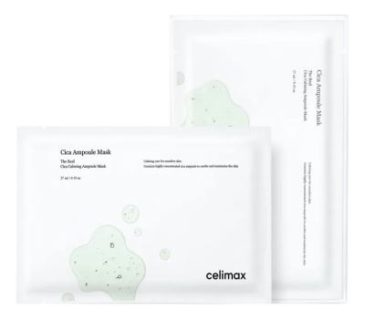 Тканевая маска для лица с экстрактом центеллы азиатской The Real Cica Calming Ampoule Mask 5*27мл: Маска 5шт