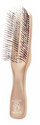 Универсальная массажная расческа Scalp Brush World (розовое золото)