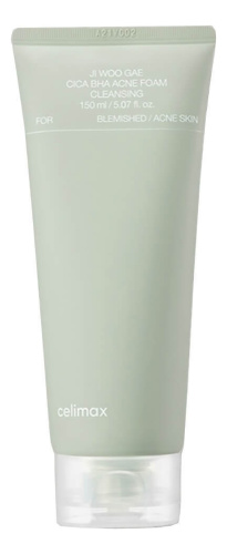 Пенка для умывания с экстрактом центеллы азиатской Ji Woo Gae Cica BHA Acne Foam Cleansing 150мл