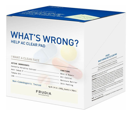 Очищающие пэды для проблемной кожи лица What's Wrong? Help Ac Clear Pad : Пэды 50шт