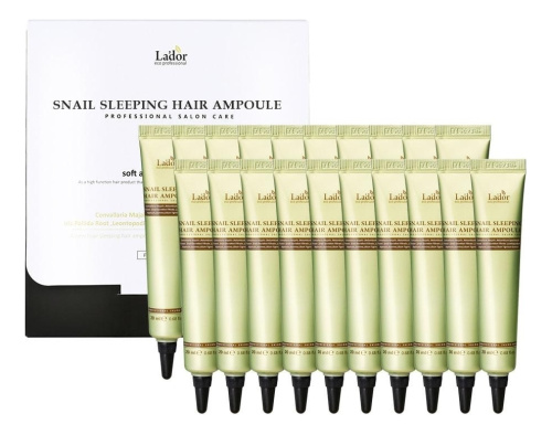 Ночная восстанавливающая сыворотка для волос Snail Sleeping Hair Ampoule 20мл: Сыворотка 20шт