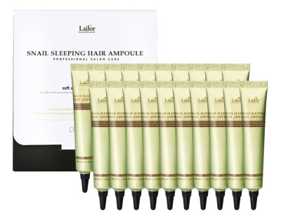 Ночная восстанавливающая сыворотка для волос Snail Sleeping Hair Ampoule 20мл: Сыворотка 20шт