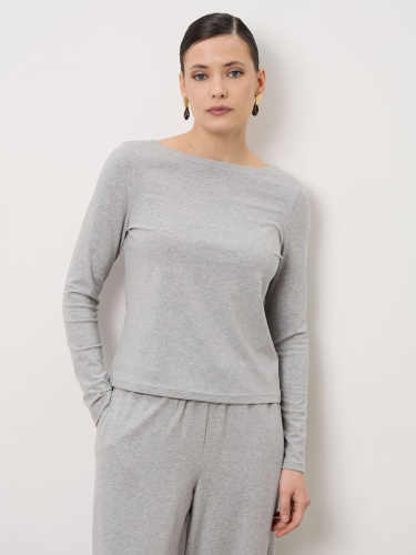 Лонгслив из тенселя 01762 серый