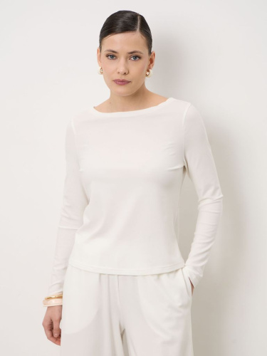 Лонгслив из тенселя 01762 молочный