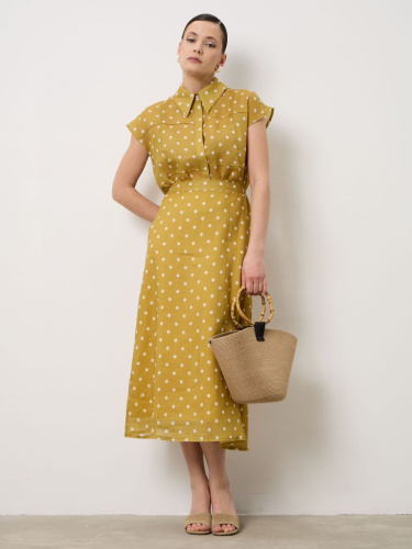 Юбка из тенселя 8011946 зеленый горошек