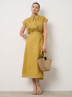 Юбка из тенселя 8011946 зеленый горошек