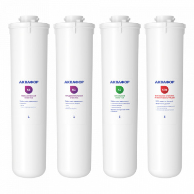 Комплект сменных модулей для Аквафор Кристалл Квадро В на год