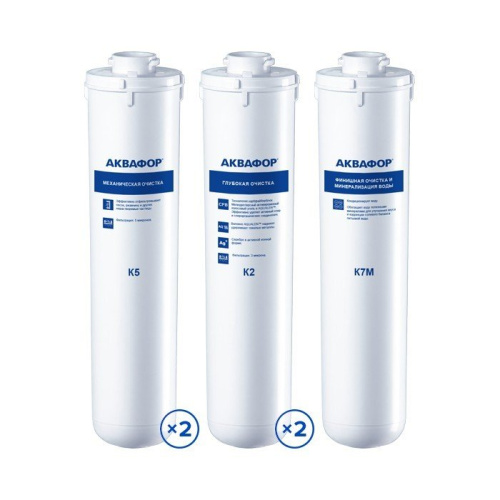 Комплект сменных модулей для Аквафор DWM-101S Морион на год (без мембраны)