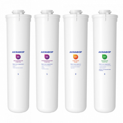 Комплект сменных модулей для Аквафор Кристалл Квадро H (исп.2) на год
