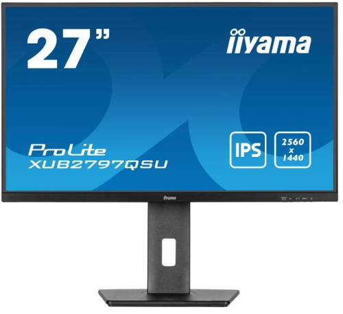 Монитор 27" Iiyama ProLite XUB2797QSU-B2 2560*1440, OLED, 16:9, 1500cd, 178гр/178гр, HDMI, DP, USB, 540Hz, HAS, Pivot, светло-серый