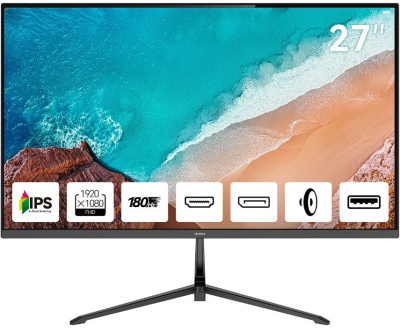 Монитор 27" AIWA MD2712 1920*1080, IPS, 300cd, 1000:1, 1ms, 178гр/178гр, HDMI, DP, 180Hz, Spk, black