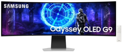 Монитор 49" Samsung Odyssey OLED G9 S49DG952SMXUE 5120*1440, OLED, 32:9, 250cd, 1M:1, 178гр/178гр, FreeSync Premium Pro, HDMI, DP, 240Hz, USB, HAS, се