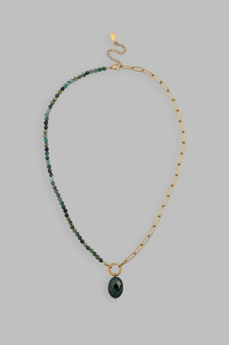 Колье-цепочка с бирюзой