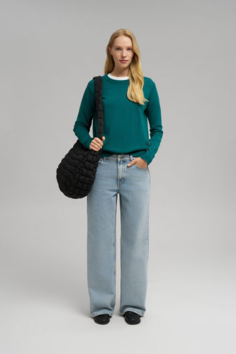 Джемпер полуприлегающего кроя из хлопка