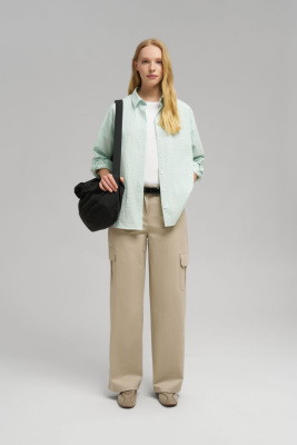 Рубашка из жатой ткани в клетку