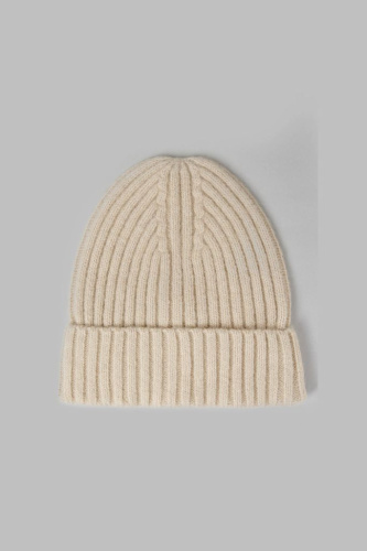 Шапка-бини с шерстью