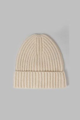 Шапка-бини с шерстью