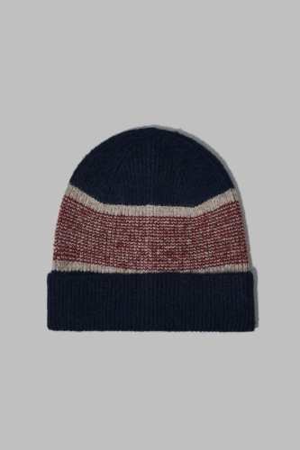 Шапка-бини с шерстью