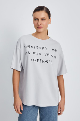 Футболка с принтом из хлопка