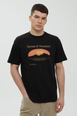 Футболка из хлопка с принтом