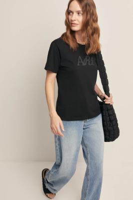 Футболка прямого силуэта с принтом