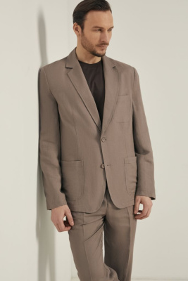 Однобортный пиджак с добавлением льна